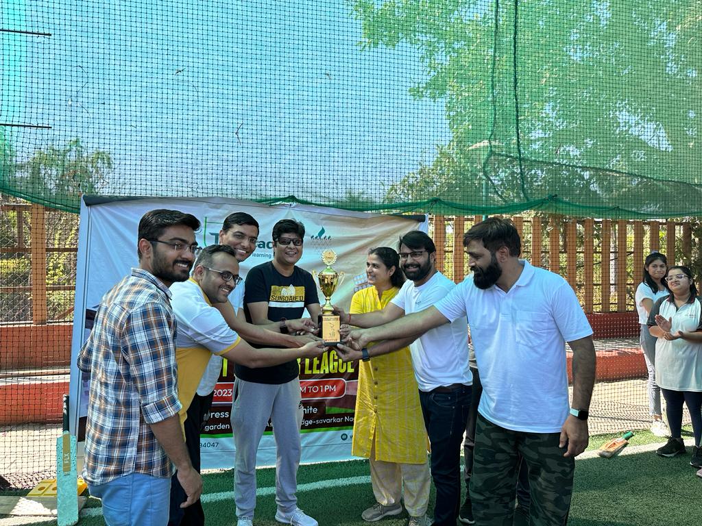 Exciting cricket action during True Teachers Cricket Premier League event