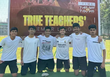 Students celebrating with excitement at True Teachers Premier League
