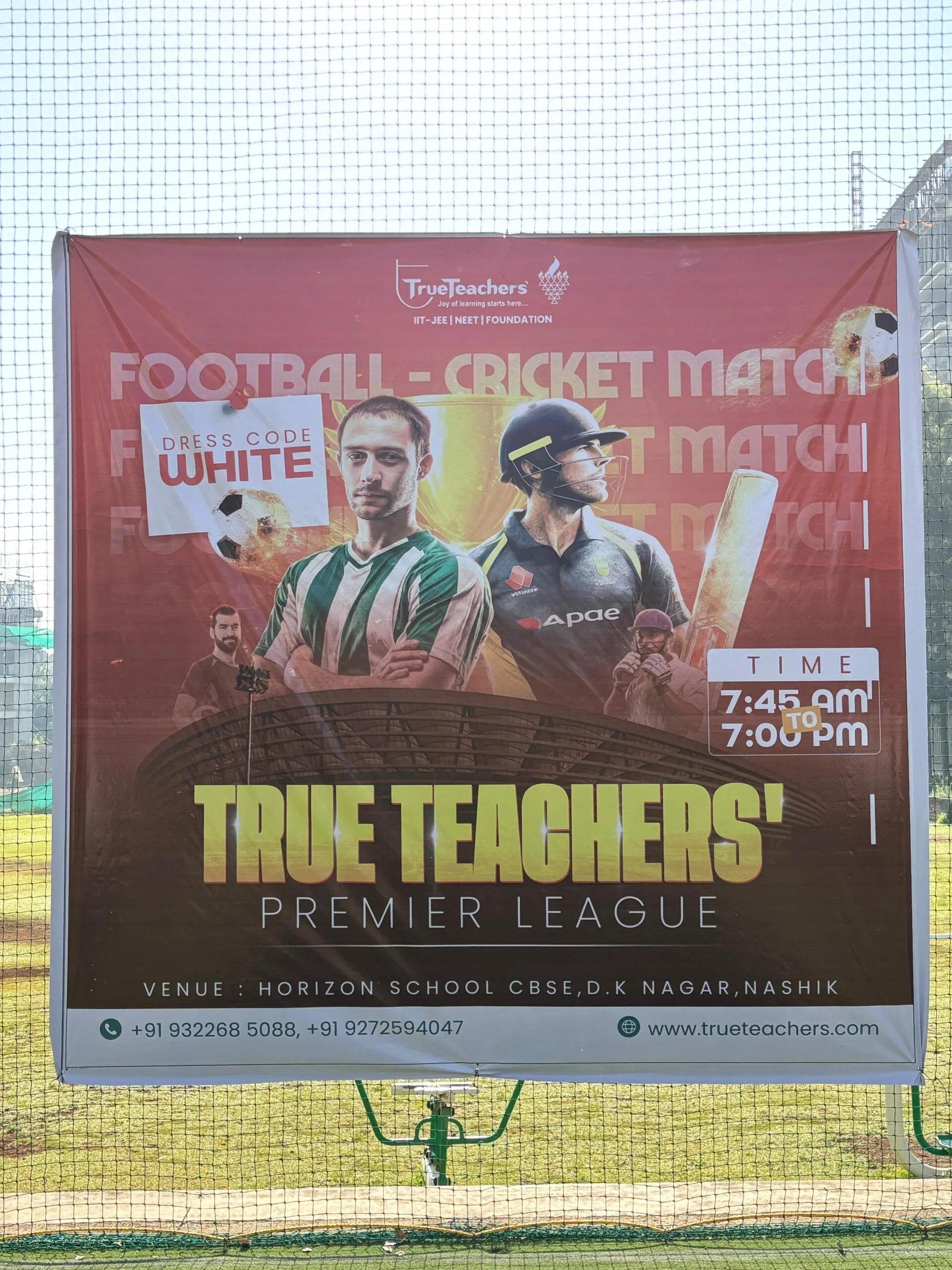 Students cheering with excitement during True Teachers sports event