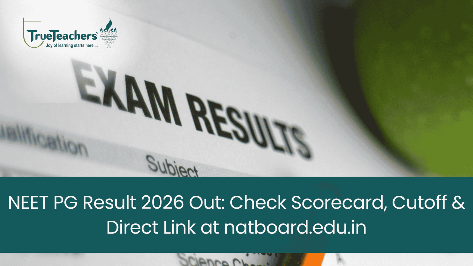 NEET PG Result 2026 Out: NBEMS Scorecard, Cutoff & Direct Link